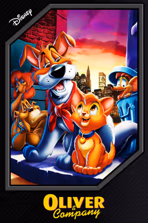 Oliver & Company (1988) Set poster