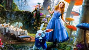 Alice in Wonderland backdrop