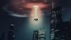 The Manhattan Alien Abduction (2024) Set backdrop