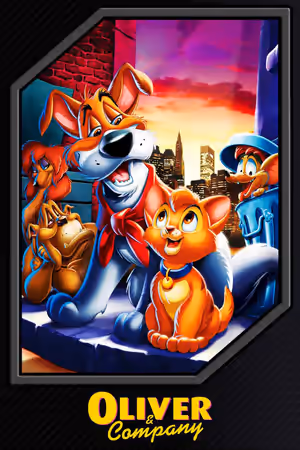 Oliver & Company (1988) Set poster
